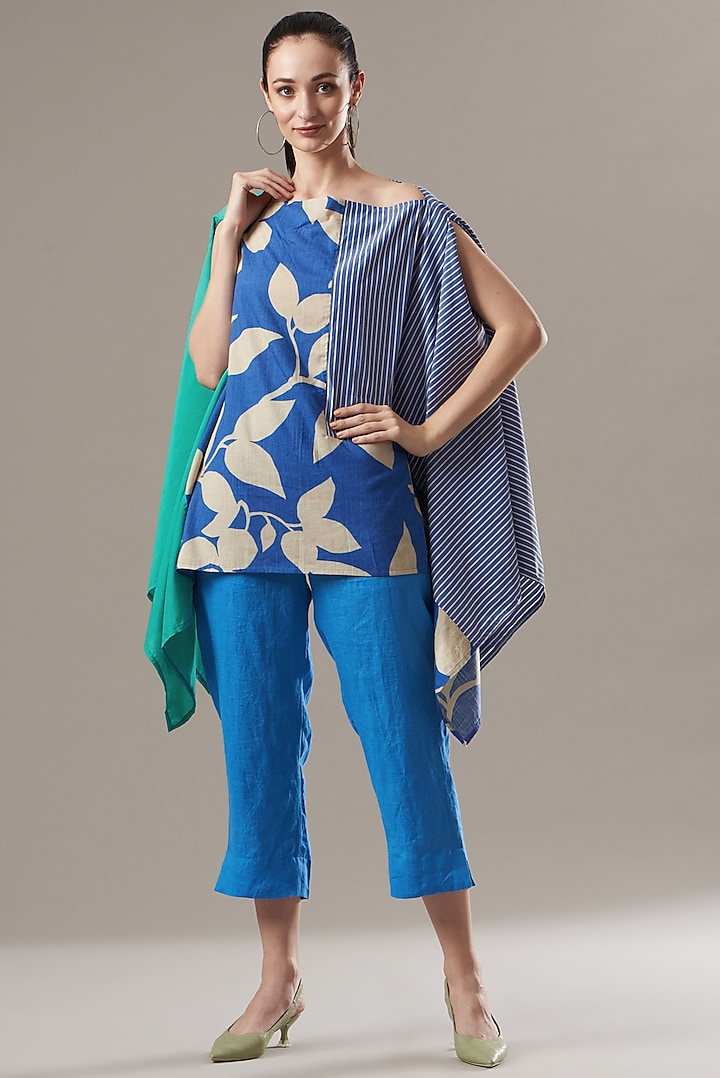 Blue Cotton Co-Ord Set by Divya Jain