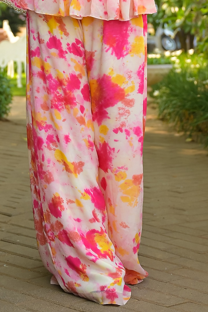 Multi-Colored Crepe Co-Ord Set by Disha Kahai at Pernia's Pop Up Shop