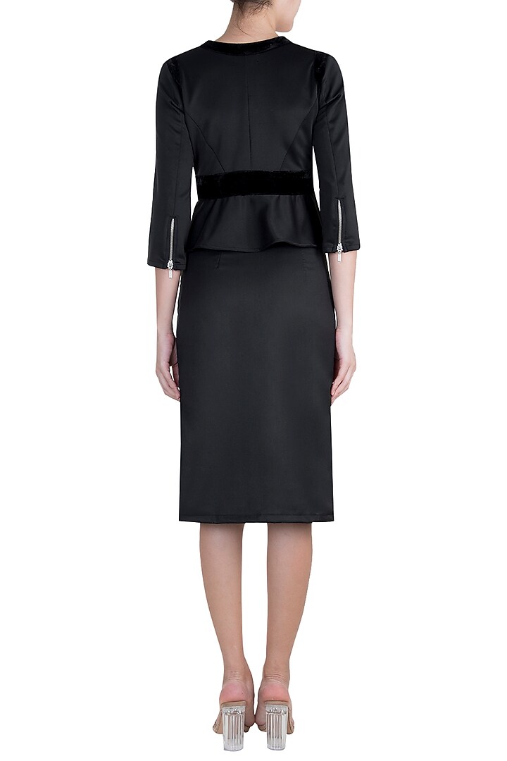 Black Studded Skirt by Disha Kahai at Pernia's Pop Up Shop