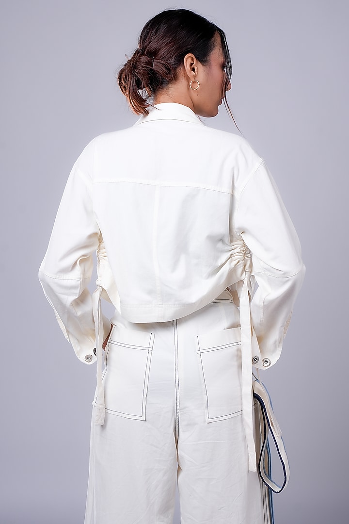 White Denim Co-Ord Set by Diksha Khanna at Pernia's Pop Up Shop