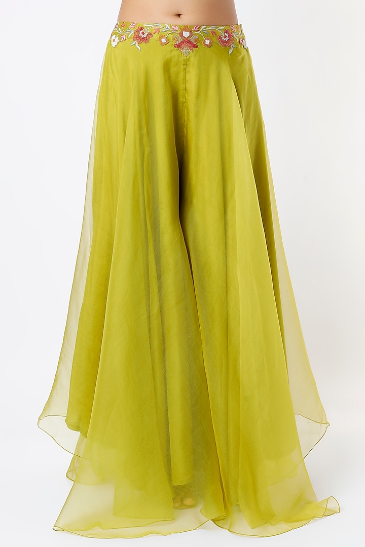 Kathal Silk Organza Wedding Sharara Set by Divyam Mehta at Pernia's Pop Up Shop