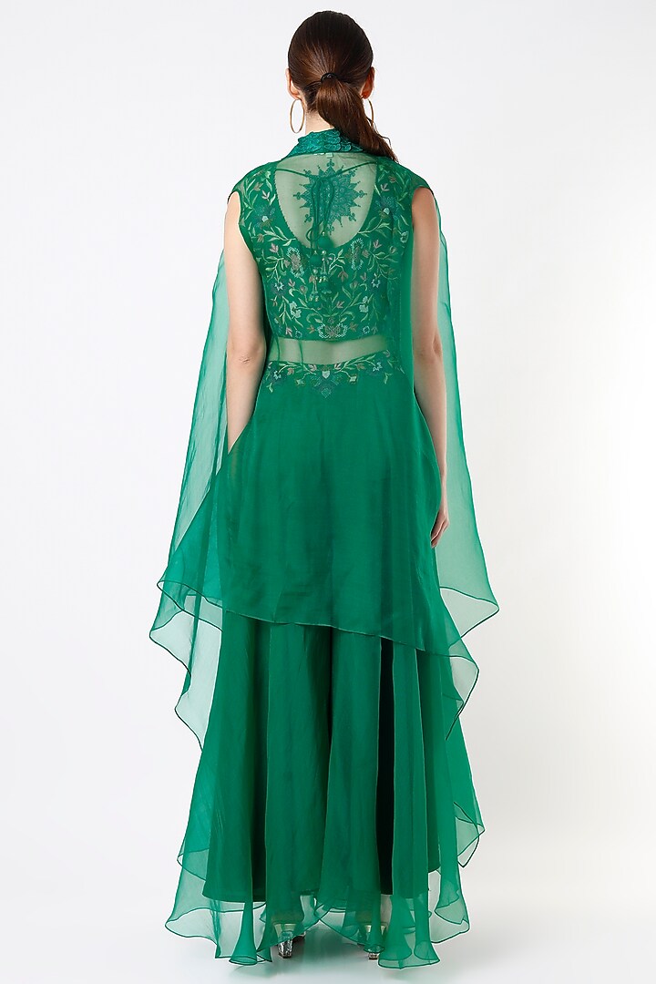 Fanaa Silk Organza Wedding Sharara Set by Divyam Mehta at Pernia's Pop Up Shop