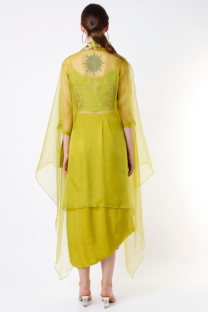Kathal Draped Skirt Set by Divyam Mehta at Pernia's Pop Up Shop
