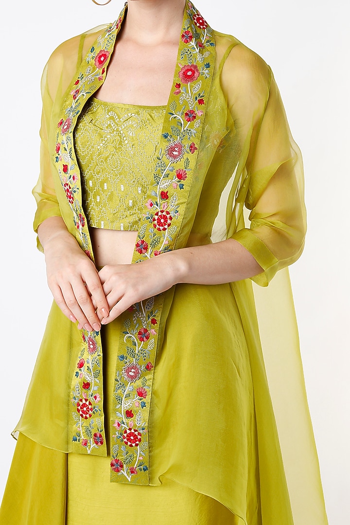 Kathal Draped Skirt Set by Divyam Mehta at Pernia's Pop Up Shop