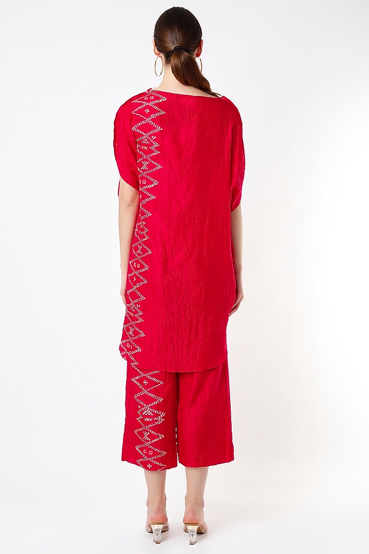Magenta Block Printed Tunic Set by Divyam Mehta at Pernia's Pop Up Shop