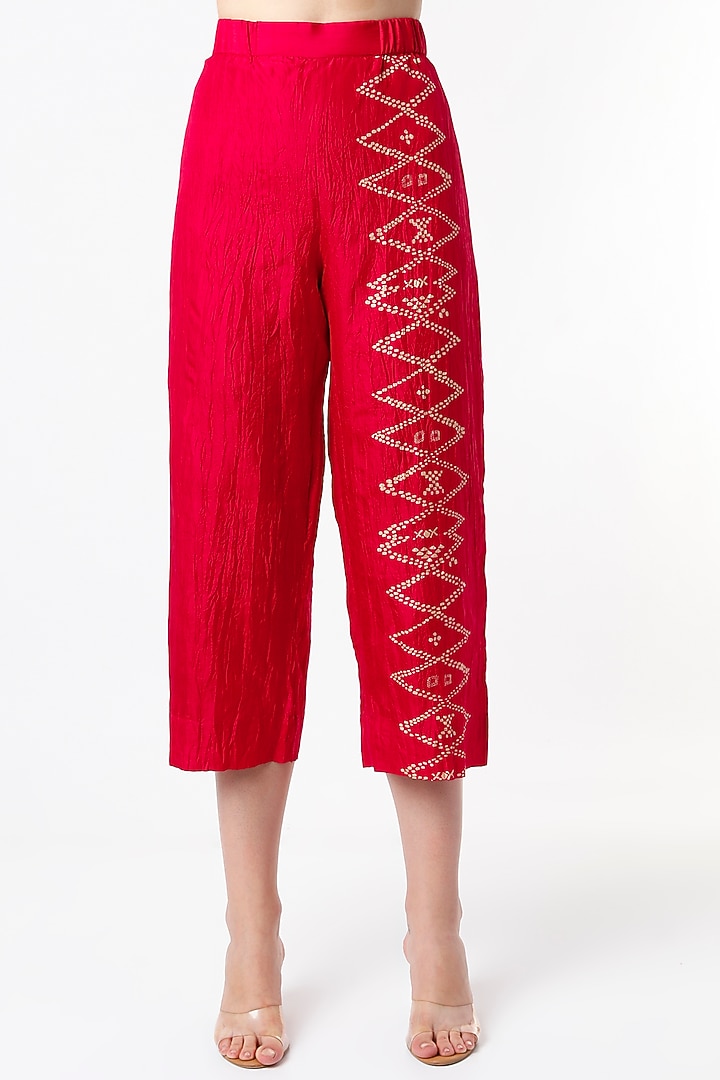 Magenta Block Printed Tunic Set by Divyam Mehta at Pernia's Pop Up Shop