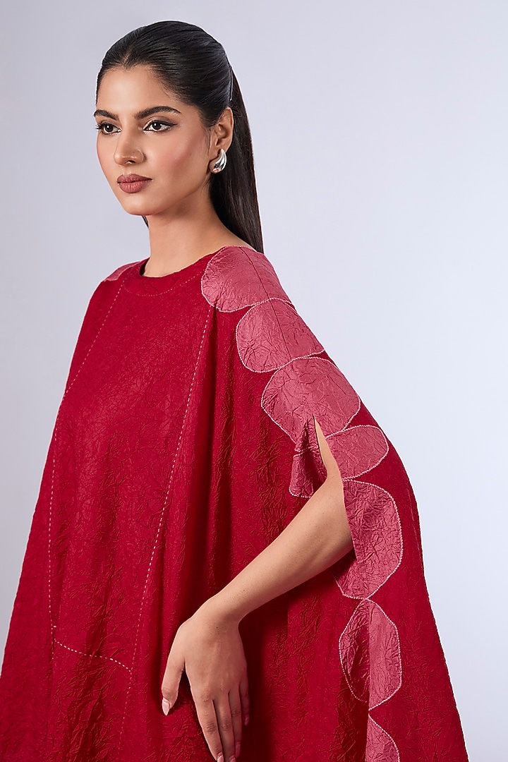 Red Mulberry Silk Co-Ord Set by Divyam Mehta at Pernia's Pop Up Shop