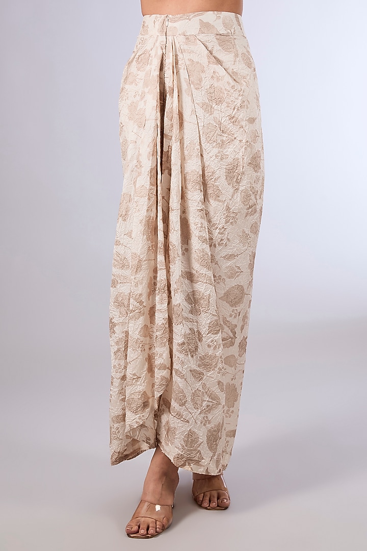 Ivory Mulberry Silk Co-Ord Set by Divyam Mehta at Pernia's Pop Up Shop
