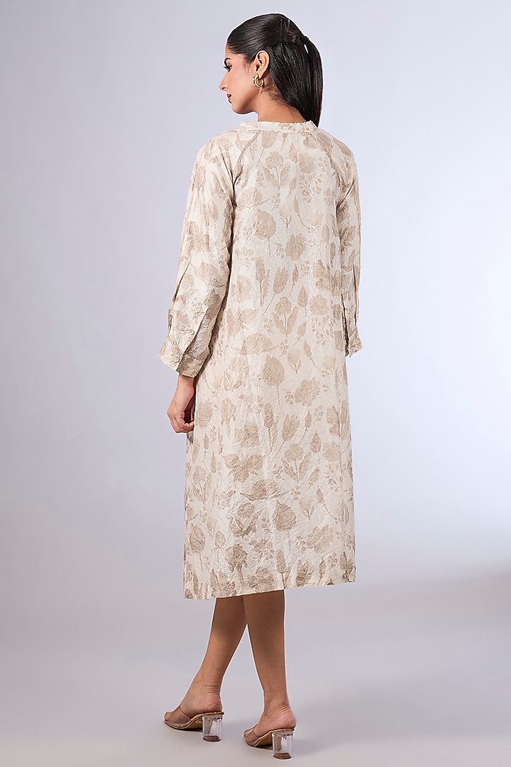 Ivory Mulberry Silk Tunic by Divyam Mehta at Pernia's Pop Up Shop