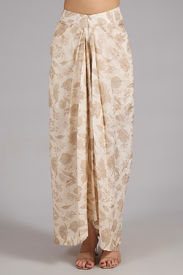 Ivory Mulberry Silk Floral Printed Co-Ord Set by Divyam Mehta at Pernia's Pop Up Shop