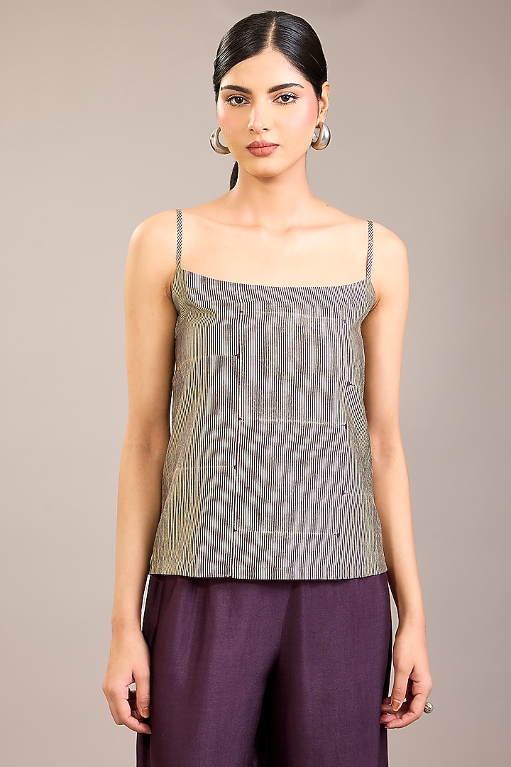 Amethyst Silk Organza Ombre Shirt by Divyam Mehta at Pernia's Pop Up Shop