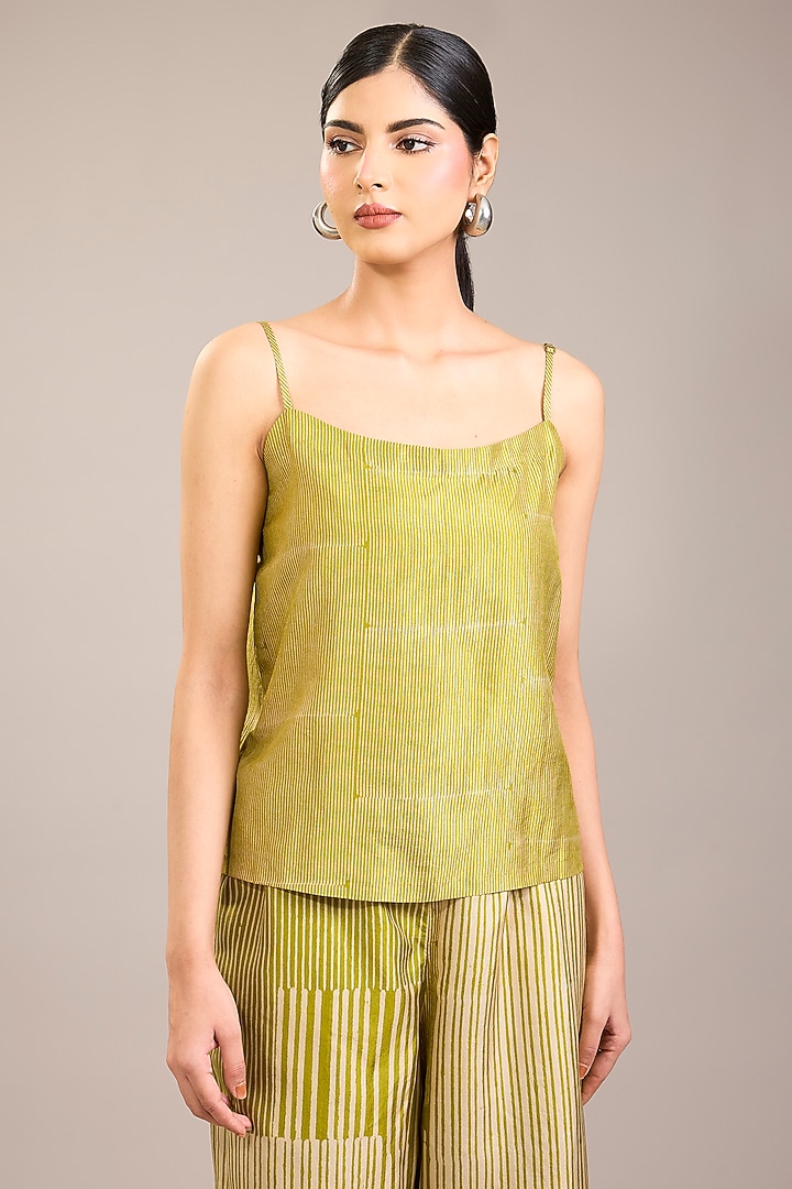 Yellow Silk Organza Ombre Shirt by Divyam Mehta at Pernia's Pop Up Shop