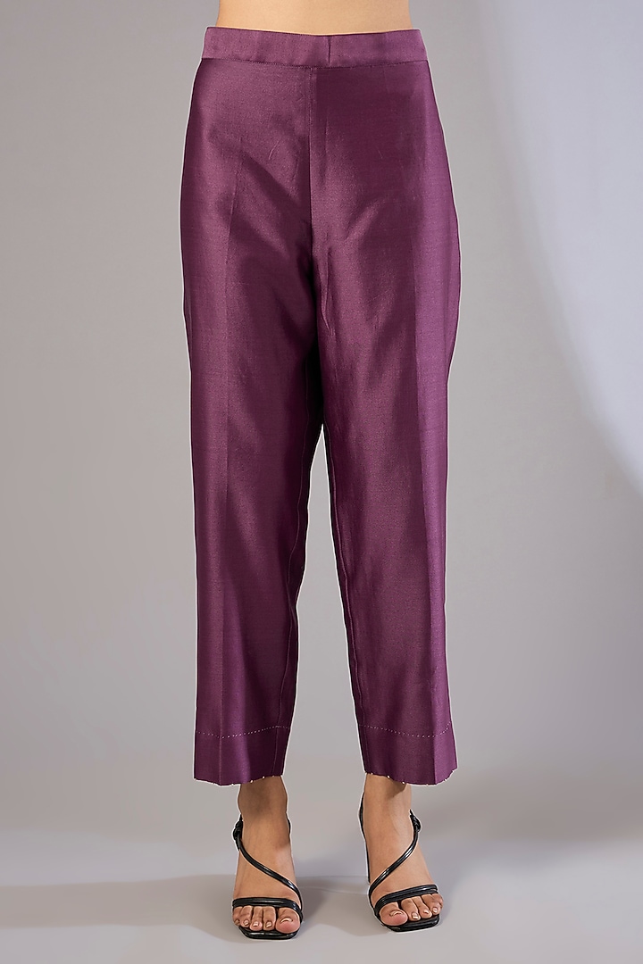Amethyst Dupion Silk Kaftan Set by Divyam Mehta at Pernia's Pop Up Shop