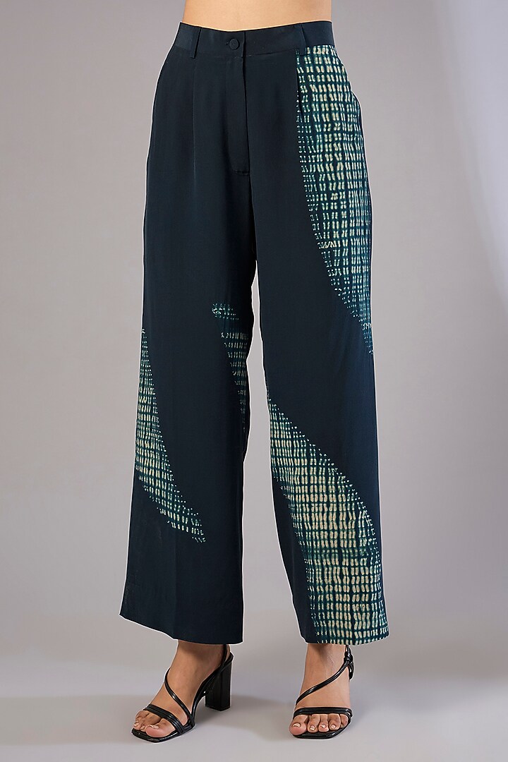 Blue Crepe De Chine Shibori Printed Co-Ord Set by Divyam Mehta at Pernia's Pop Up Shop