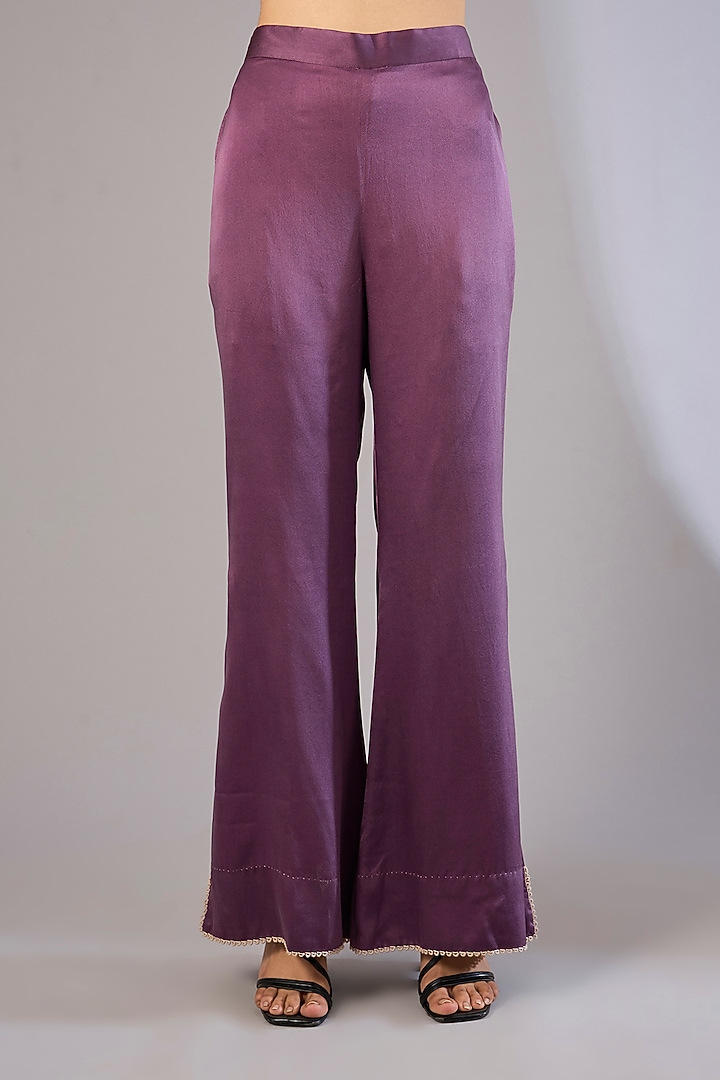 Amethyst Satin Shibori Printed Co-Ord Set by Divyam Mehta at Pernia's Pop Up Shop