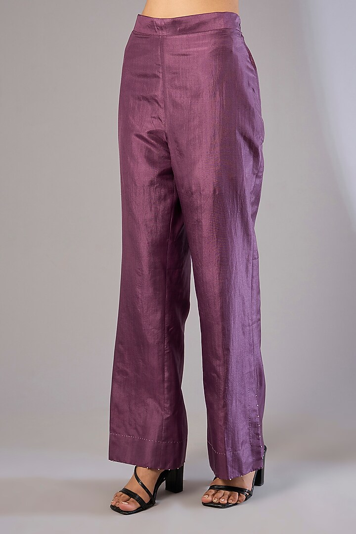 Amethyst Dupion Silk Shibori Printed Co-Ord Set by Divyam Mehta at Pernia's Pop Up Shop