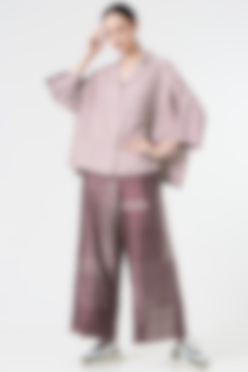 Kalanamak Matka Silk Oversized Shirt by Divyam Mehta at Pernia's Pop Up Shop