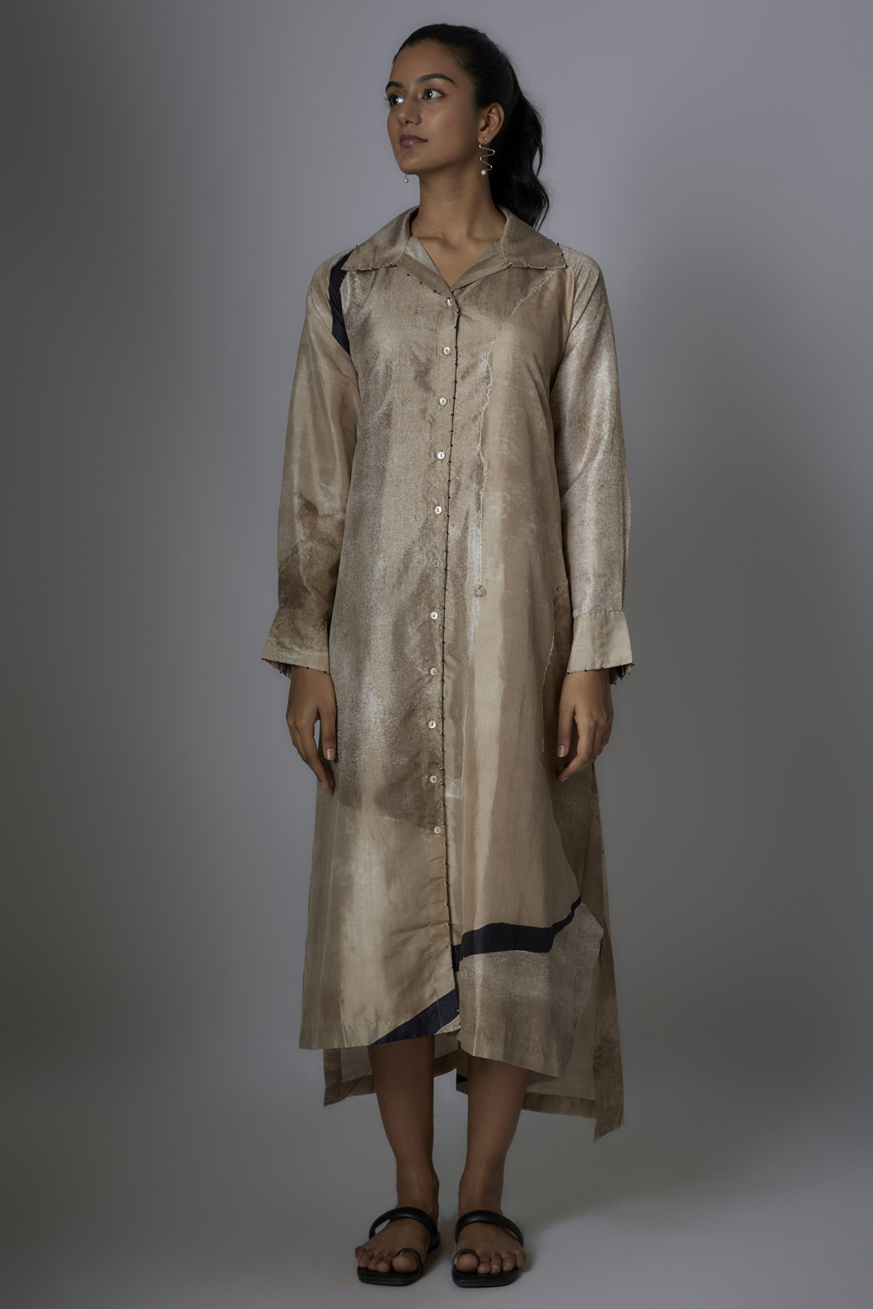 Toosh Mulberry Silk Printed Tunic by Divyam Mehta at Pernia's Pop Up Shop