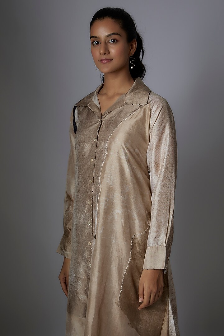 Toosh Mulberry Silk Printed Tunic by Divyam Mehta at Pernia's Pop Up Shop
