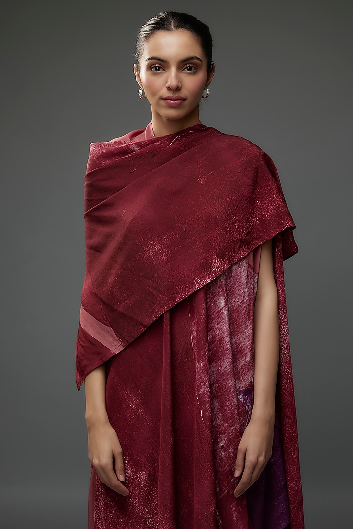 Espresso Silk Crepe Draped Cocktail Dress by Divyam Mehta at Pernia's Pop Up Shop