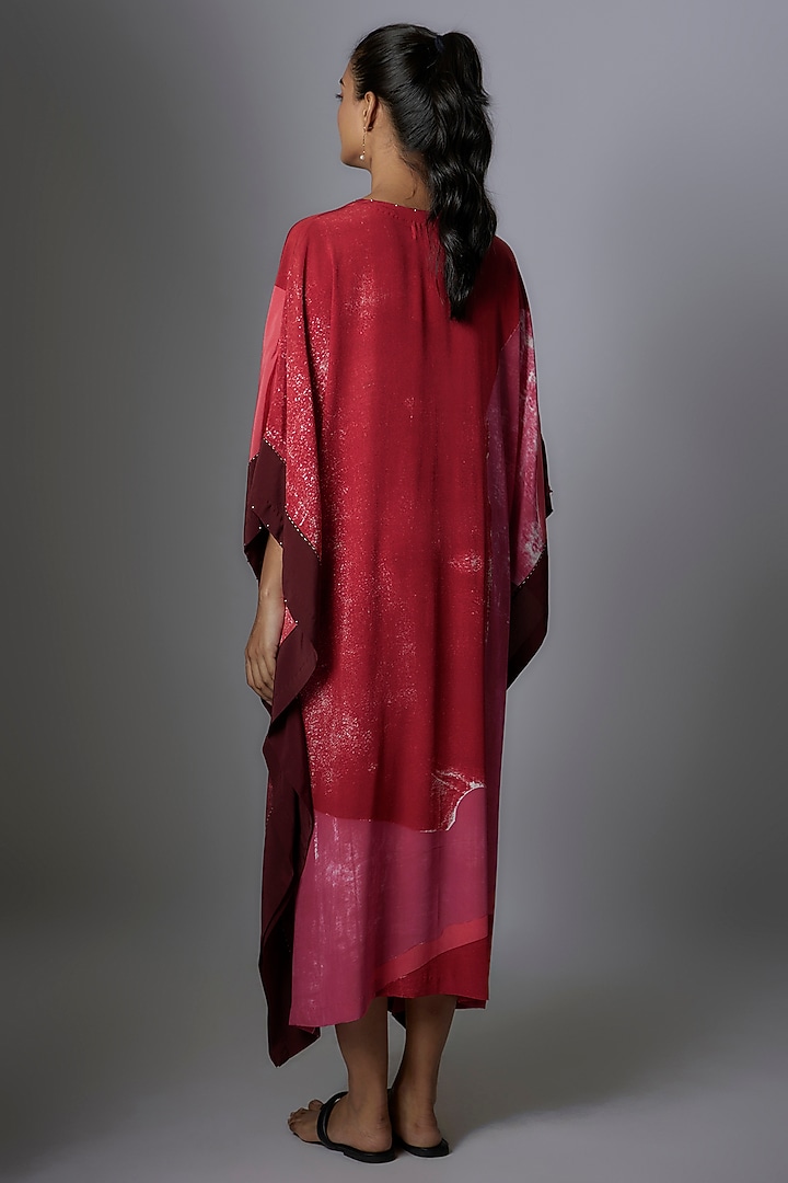 Multi-Colored Crepe De Chine Printed Kaftan by Divyam Mehta at Pernia's Pop Up Shop