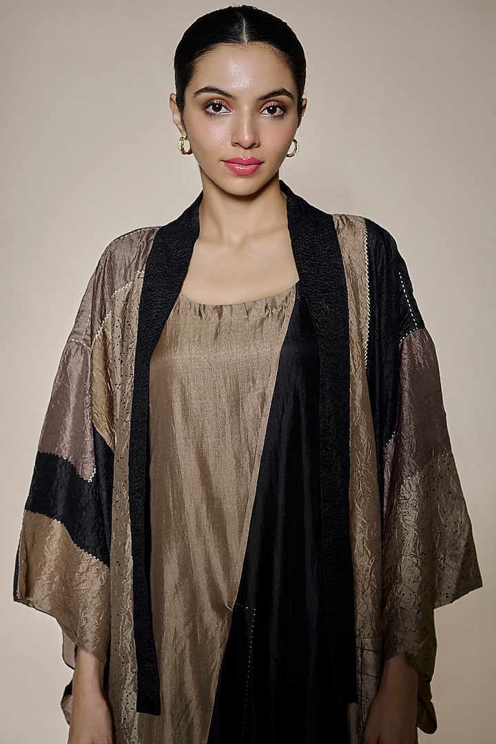 Toosh Mulberry Silk Jacket Cocktail Dress by Divyam Mehta at Pernia's Pop Up Shop