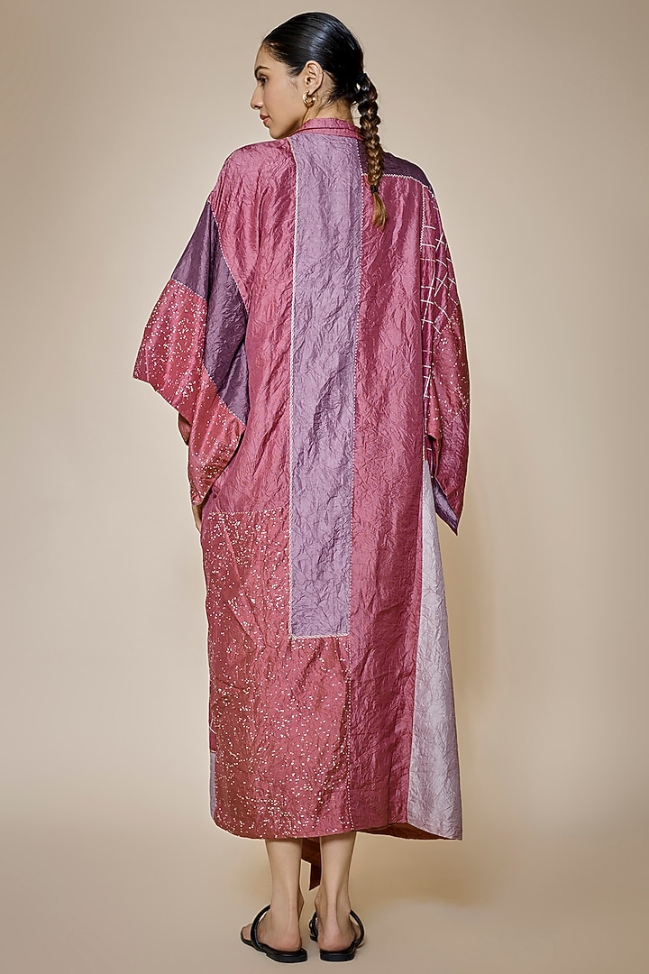 Pink Mulberry Silk Jacket Cocktail Dress by Divyam Mehta at Pernia's Pop Up Shop