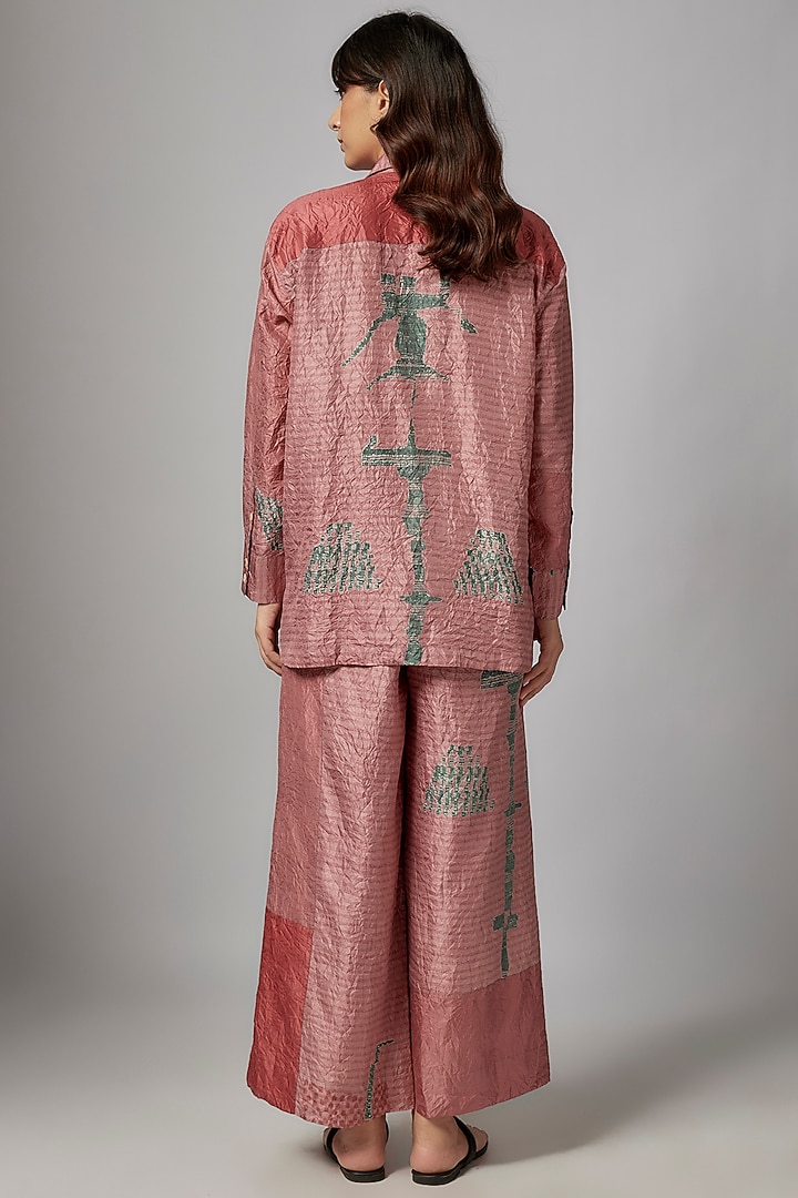 Pink Mulberry Silk Moroccan Printed Co-Ord Set by Divyam Mehta at Pernia's Pop Up Shop