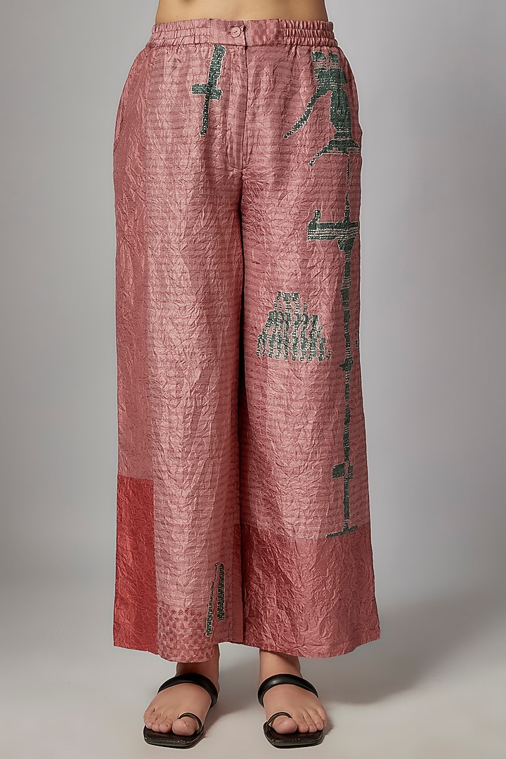 Pink Mulberry Silk Moroccan Printed Co-Ord Set by Divyam Mehta at Pernia's Pop Up Shop