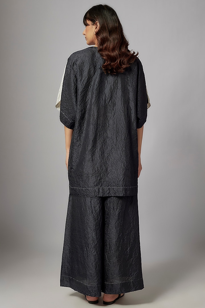 White Mulberry Silk Moroccan Printed Co-Ord Set by Divyam Mehta at Pernia's Pop Up Shop