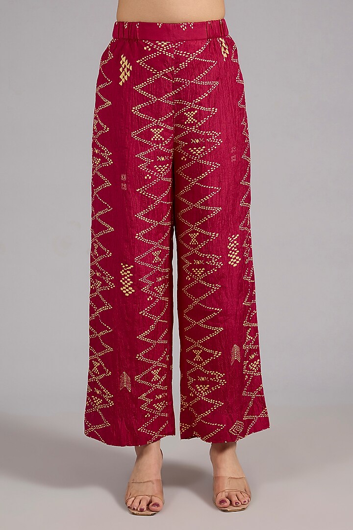 Red Mulberry Silk Kurta Set by Divyam Mehta at Pernia's Pop Up Shop