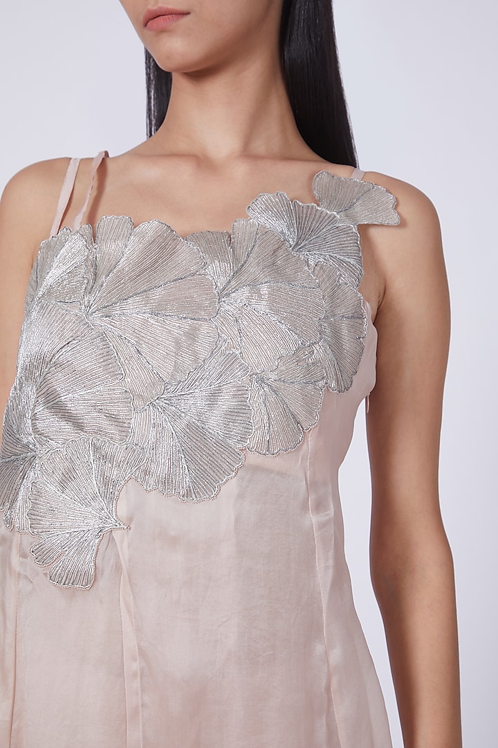 Beige Aari Embroidered Wedding Sharara Set by Dipti Chhabra at Pernia's Pop Up Shop