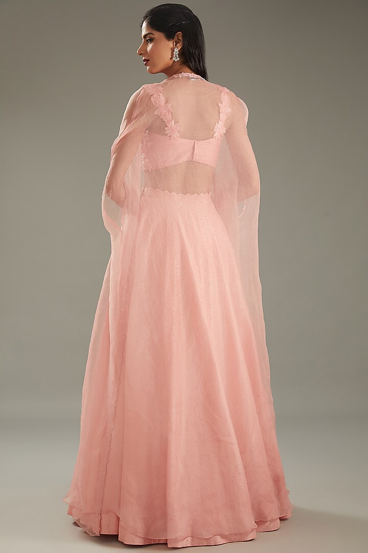 Rose Silk Embellished Skirt Set by Disha Patil at Pernia's Pop Up Shop