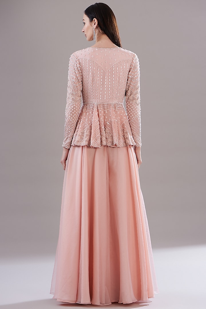 Pink Organza Pant Set by Disha Patil at Pernia's Pop Up Shop