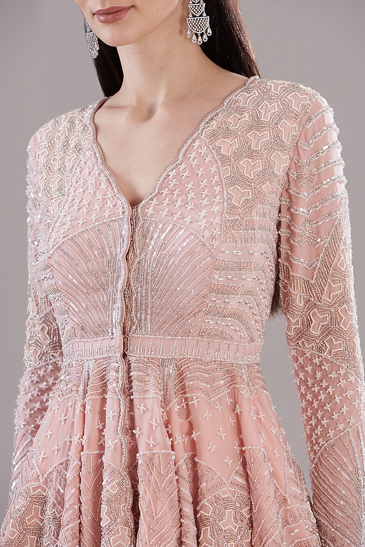 Pink Organza Pant Set by Disha Patil at Pernia's Pop Up Shop