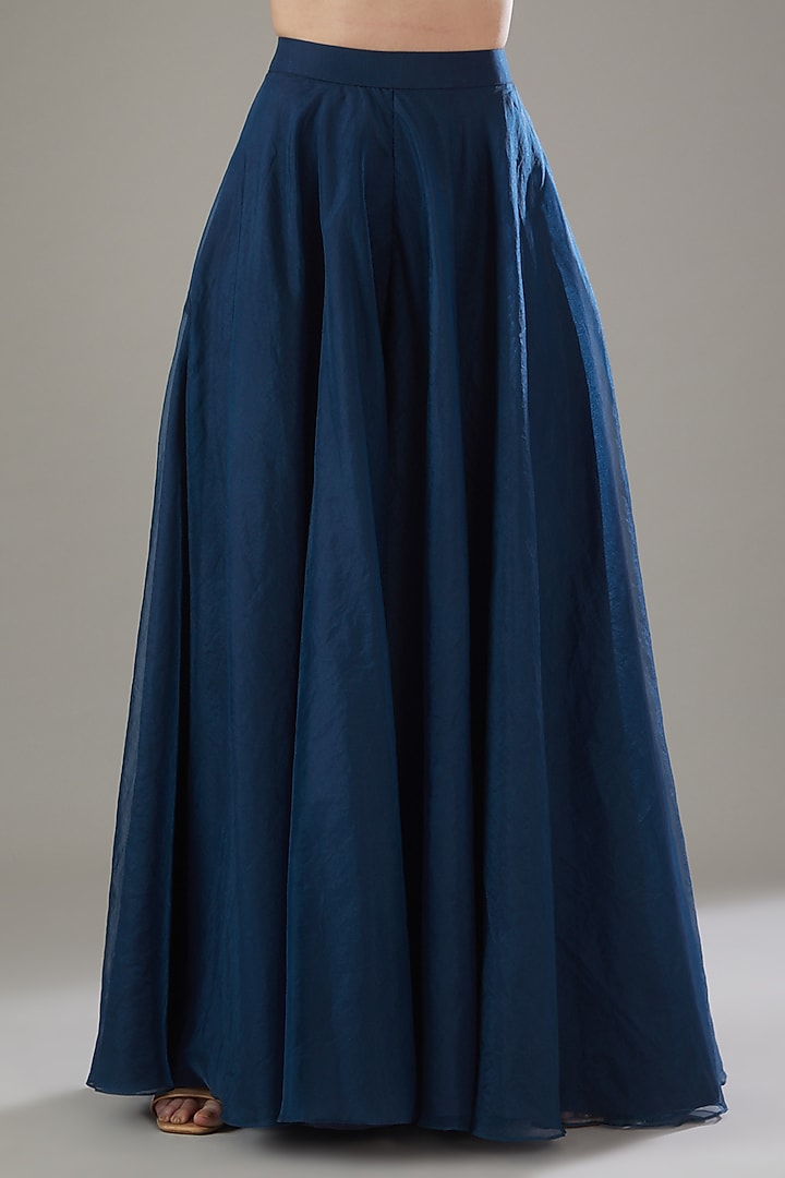 Blue Organza Pant Set by Disha Patil at Pernia's Pop Up Shop