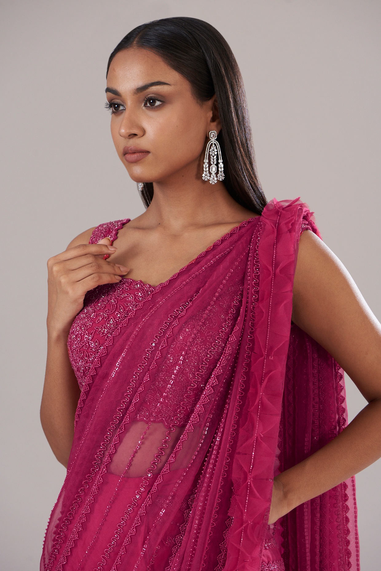 Red Saree – Karagiri Global