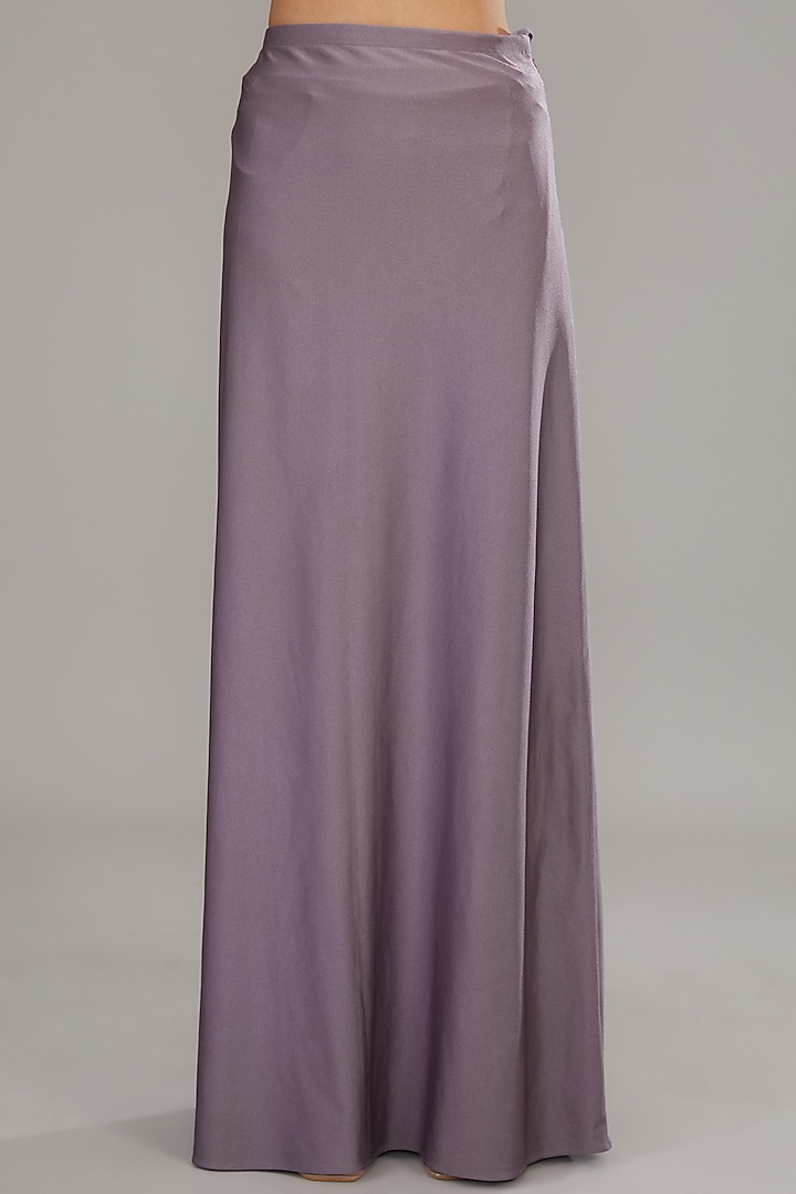 Purple Net Embroidered Wedding Saree Set by Disha Patil at Pernia's Pop Up Shop