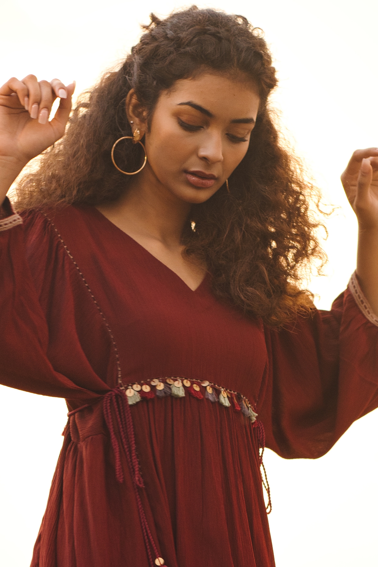 Maroon tunic dress Clearance