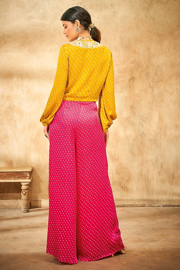 Pink Modal Satin Pant Set by Aditi Somani at Pernia's Pop Up Shop