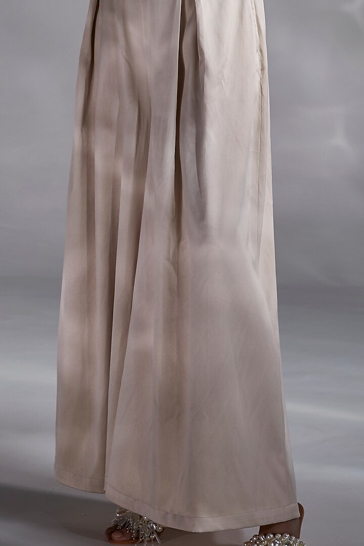 Off-White Embellished Jacket Set by Divya Aggarwal at Pernia's Pop Up Shop