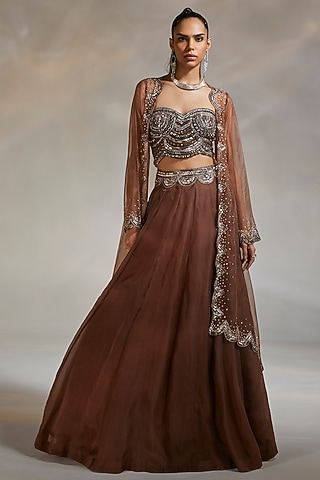Congnac Hand Embroidered Lehenga Set by Divya Aggarwal