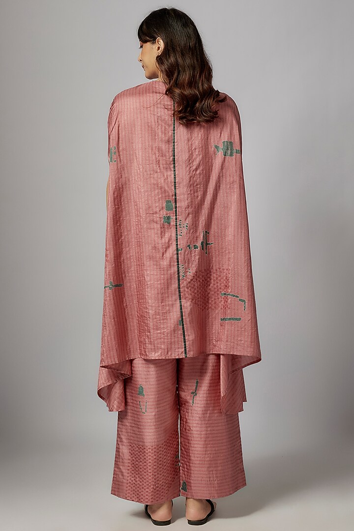 Pink Mulberry Silk Pant Set by Divyam Mehta at Pernia's Pop Up Shop