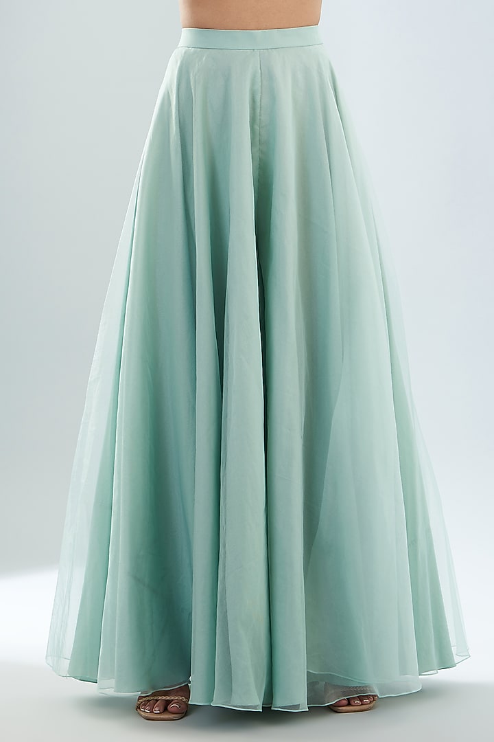 Jade Green Crepe Embellished Kurta Set by Disha Patil at Pernia's Pop Up Shop
