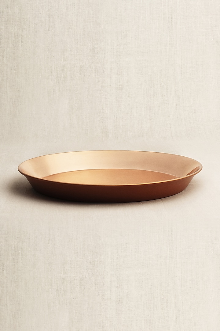 Copper Terracotta & Copper Tray by Ikkis