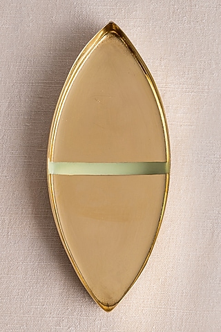 Mint Brass & Enamel Mini Platter by Ikkis
