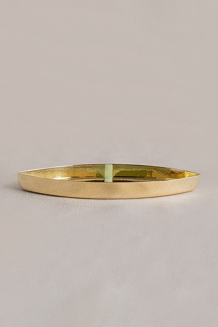 Mint Brass & Enamel Mini Platter by Ikkis at Pernia's Pop Up Shop