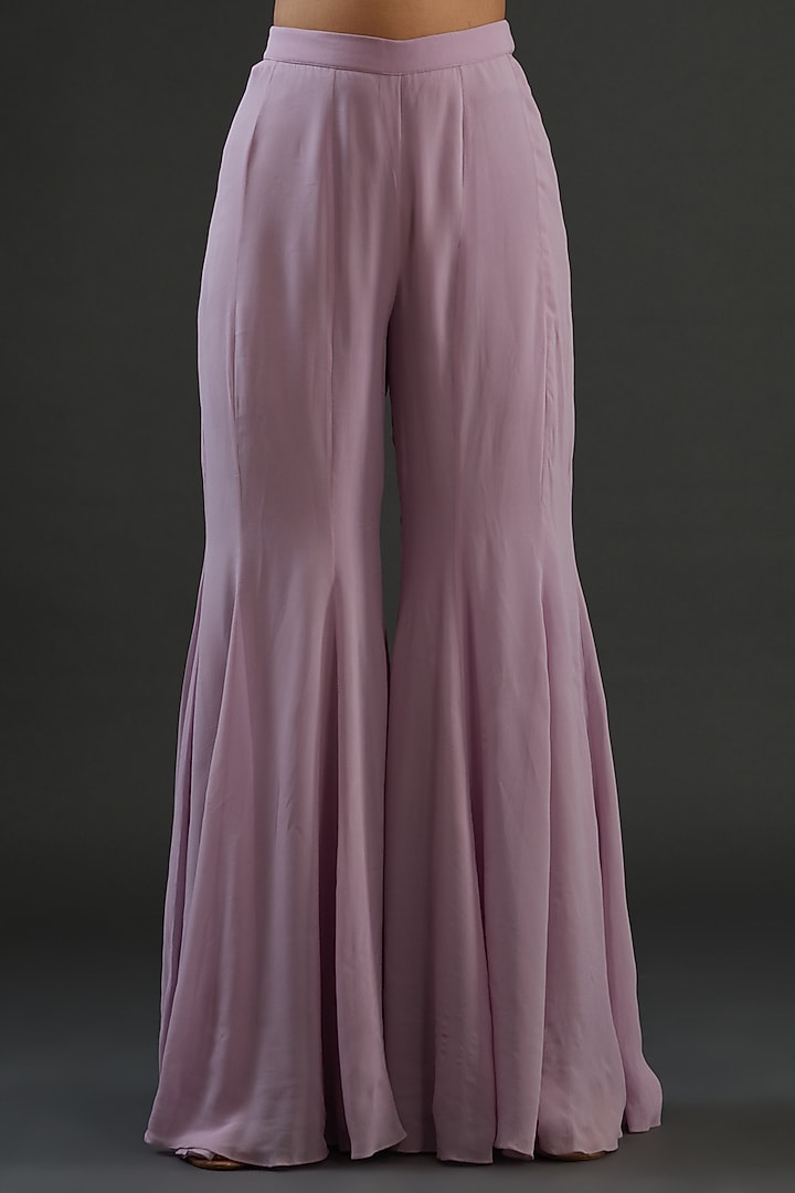 Purple Georgette Wedding Sharara Set by Diksha Tandon at Pernia's Pop Up Shop