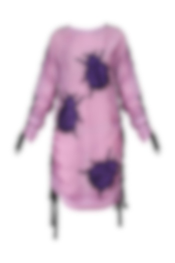 Lavender Bugs Motifs Pull Up Dress by Dhruv Kapoor