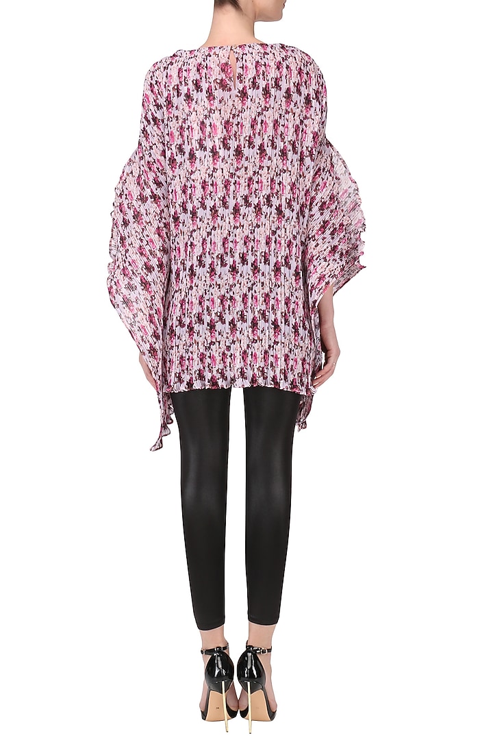 Lavender floral print kaftan tunic available only at Pernia's Pop Up Shop.